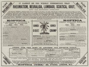 Annons, Koptica Cure (gravyr) av English School