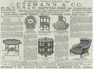 Annons, Oetzmann and Company (gravyr) av English School