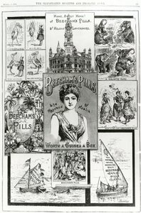 Annons för Beechams Pills, the Rosebud of Health, 1890 av English School