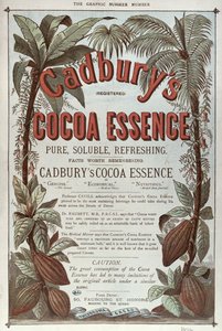 Annons för Cadburys Cocoa Essence, från The Graphic, 1878