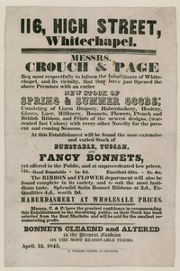 Annons för Crouch and Page, 116 High Street, Whitechapel av English School