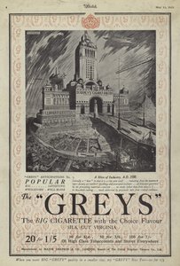 Annons för Grays cigaretter av English School