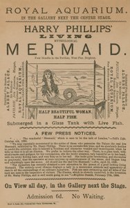 Annons för Harry Phillips Living Mythological Mermaid av English School