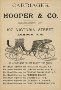 Annons för Hooper & Co-vagnar av English School