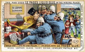 Annons för Le Pages Liquid Glue, c.1890 av English School