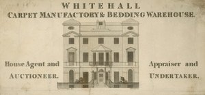 Annons för Whitehall mattfabrik och sänglager av English School