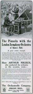 Annons för pianola av English School