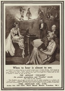 Annons för grammofonen Aeolian Vocalion av English School
