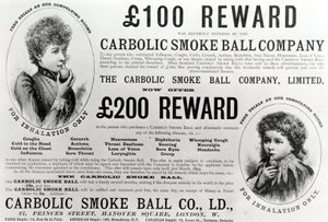 Annons för Carbolic Smoke Ball Company, 1893 av English School