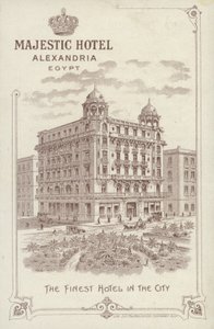 Annons för Majestic Hotel, Alexandria, Egypten av English School