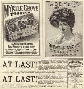 Reklam spreds från The Graphic Christmas Number 1896