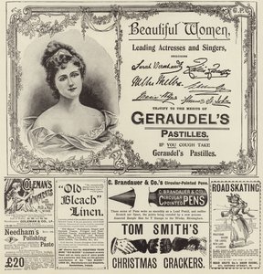 Reklam spreds från The Graphic Christmas Number 1896 av English School