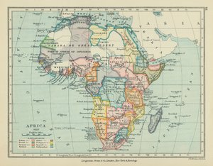 Afrika (färglitografi) av English School