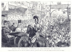Efter bröllopet, 10 februari 1840, körning till Windsor av English School