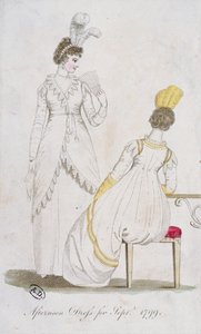Eftermiddagsklänning för september 1799 av English School