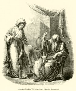 Ahijah och Jerobeams fru, Angelica Kaufmann (gravyr) av English School