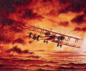 Alcock och Brown i deras Vickers "Vimy" av English School