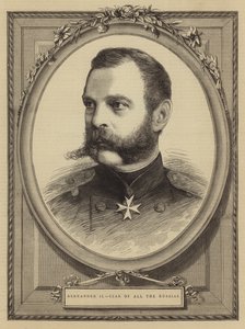 Alexander II, alla Rysslands tsar (gravyr) av English School