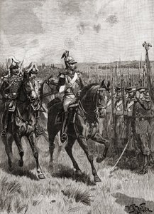 Alexander II av Ryssland granskar sin armé vid Sebastopol under Krimkriget av English School