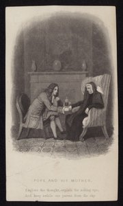 Alexander Pope och hans mamma av English School