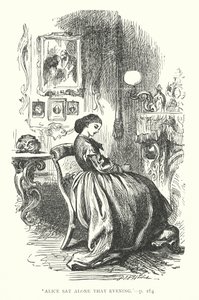 "Alice satt ensam den kvällen" (gravyr) av English School