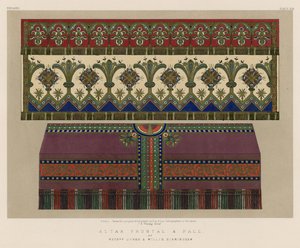 Altar Frontal and Pall av Mrs Jones och Willis, Birmingham av English School