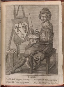 En konstnär, illustration från "A Work for none but Angels and Men", av Sir John Davies av English School