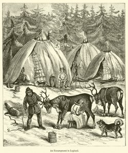 Ett läger i Lappland (gravyr) av English School