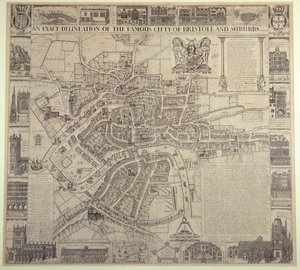 "En exakt beskrivning av den berömda staden Bristol och förorter", av James Millerd, pub.1673 av English School