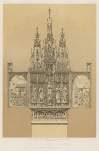 En triptyk i elfenben av T Gremser, Augsburg, Bayern av English School