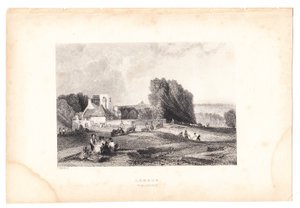 En gravyr av London från Highgate, cirka 1800 (gravyr) av English School
