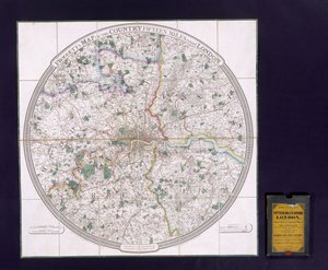 En förordningsundersökning av London (färg litho) av English School