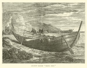 Forntida danska vikingaskepp av English School