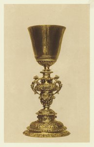 Antik förgylld kalk (chromolitho) av English School