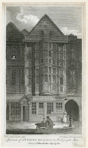 Forntida byggnad i Bishopsgate Street av English School