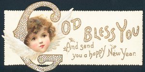 Änglalikt barn, nyårskort av English School