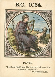 Anno Mundi: BC 1064, David (färglitografi) av English School