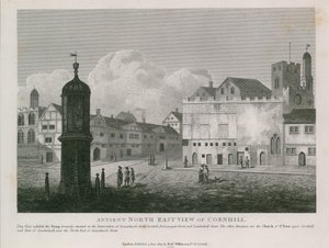 Forntida nordöstra vy av Cornhill av English School