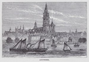 Antwerpen (gravyr) av English School