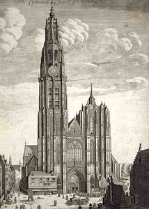 Antwerpens katedral (gravyr) av English School