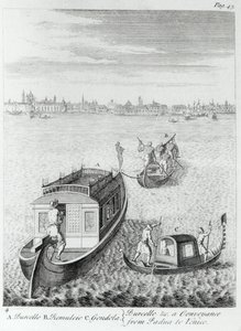Närmar sig Venedig med vatten från Padua, från några observationer gjorda under resor genom Frankrike, Italien etc. under åren 1720-22 av Edward Wright, publicerad 1730 av English School