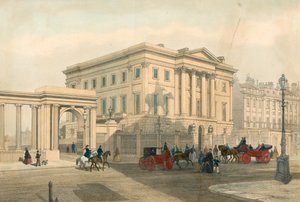Apsley House och ingången till Hyde Park Corner, Piccadilly, London av English School