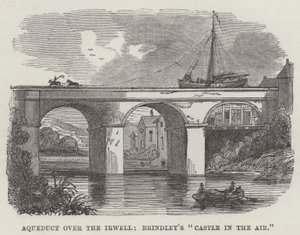 Akvedukten över Irwell, Brindleys "luftslott" (gravyr) av English School