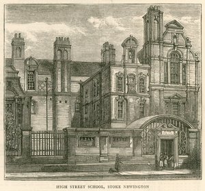 Arkitektur av London School Board: High Street School, Stoke Newington, London av English School