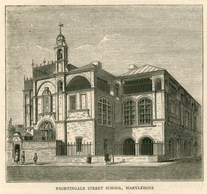 Architektur der London School Board: Nightingale Street School, Marylebone, London