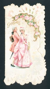 Aristokratiska par, julkort av English School