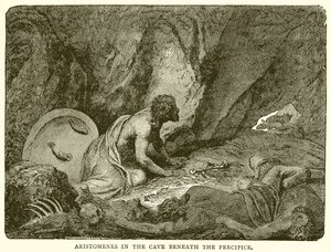 Aristomenes in der Höhle unter dem Abgrund von English School