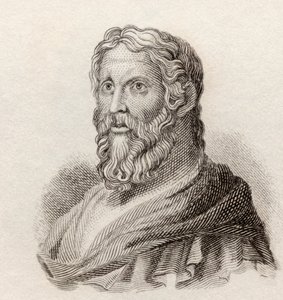 Aristofanes, ca. 446 till c. 386 f.Kr. Komisk dramatiker från antikens Grekland, från Crabb
