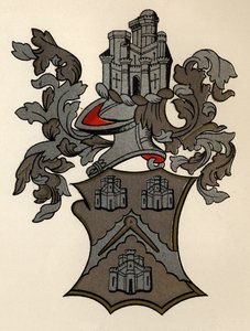 Vapen beviljade till Masons Company of London, 12th Edward IV, 1472-73, från The History of Freemasonry, volym II, publicerad av Thomas C. Jack, London, 1883 av English School