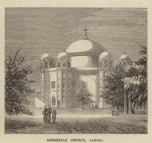 Arnakulle kyrka, Lahore (gravyr) av English School